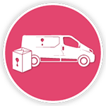Pink Delivery Van