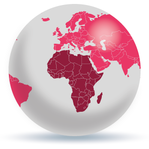 L'Afrique sur le globe